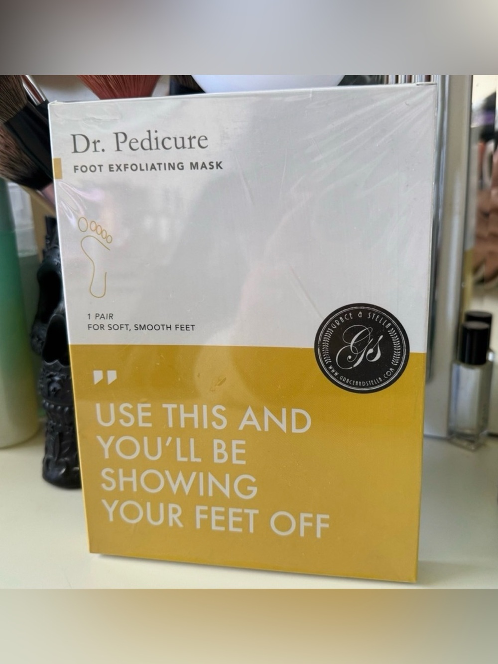 3/$15 Grace & Stella Dr. Pedicure Foot Exfoliating Mask (1 Pair), Lemon